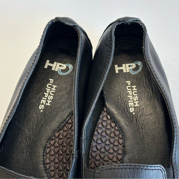 Hush Puppies Heaven Women's 9.5 Black Soft Leather Loafers Slip On Comfort Shoes - Picture 12 of 16